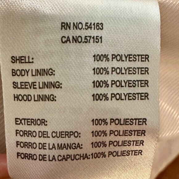 New Calvin Klein Rain Jacket Women's Size L Beige Double Breasted Removable Hood - Picture 8 of 14